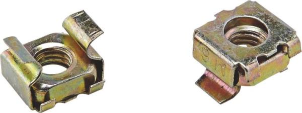 M3-M12 Yellow Zinc Plated  Iron Square Cage Nut For Furniture
