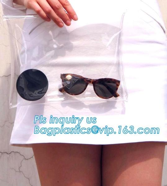 Transparent Clear Vinyl PVC Clutch Bag Made In China, PVC Jelly Clear Clutch Purse Lady Crossbody Flap Bags Chain Handba