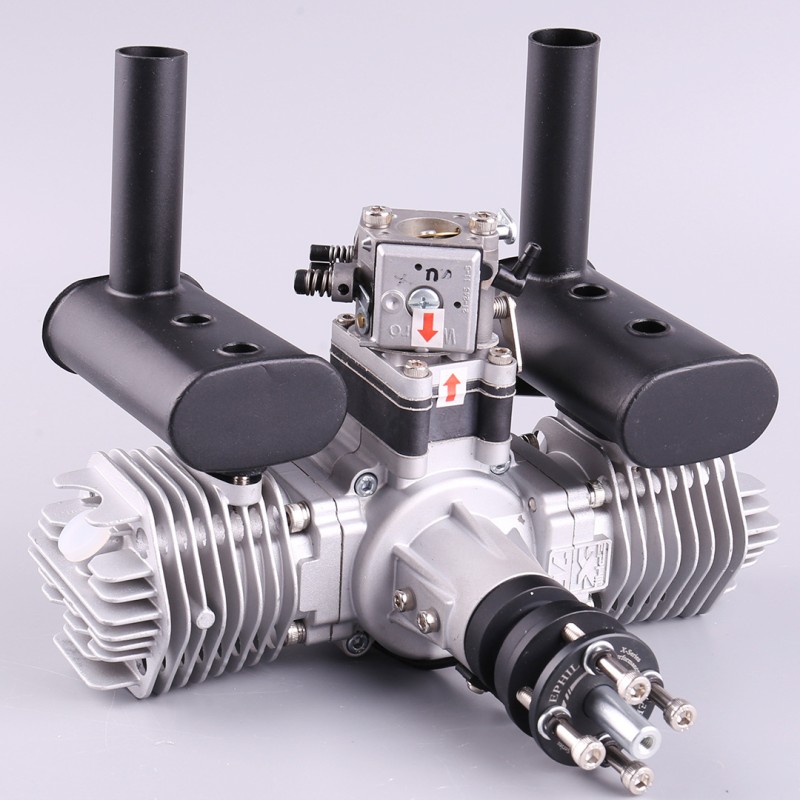 X-76cc-T Model Metal Airplane Gasoline Opposed Twin-Cylinder Two-Stroke Fixed-Wing Engine