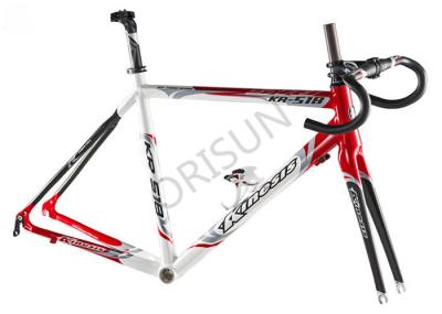 Aluminium 700C Road Racing Bike Frame With Carbon Fiber Rear Upper Fork