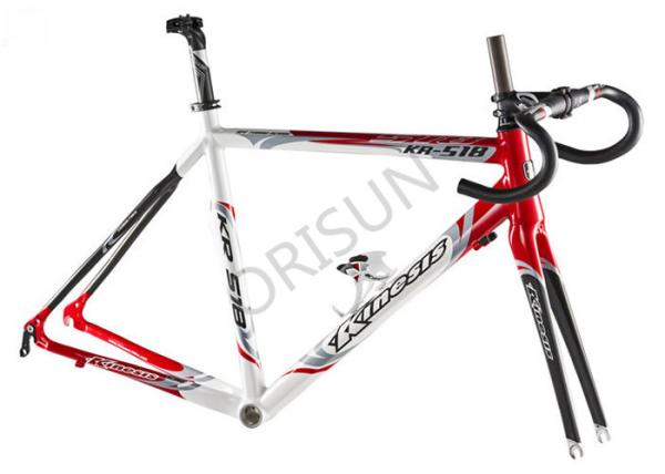 Aluminium 700C Road Racing Bike Frame With Carbon Fiber Rear Upper Fork