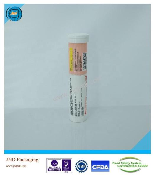 Comprimés Effervescents Solution d' emballage Pp Plastique vide Soluble Effervescent Tube Tablette Bouteille avec couvercle de sécheur IML