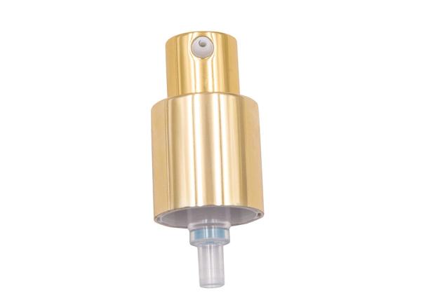 Gold Plastic Treatment Pump Non Spill Cosmetic Pump Dispenser