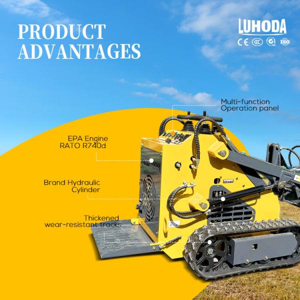 FREE SHIPPING 360 380 Skid Steer Loader Mini Skid Steer CE/EPA China Wholesale Skid Steer Mini Loader Bucket for Sale