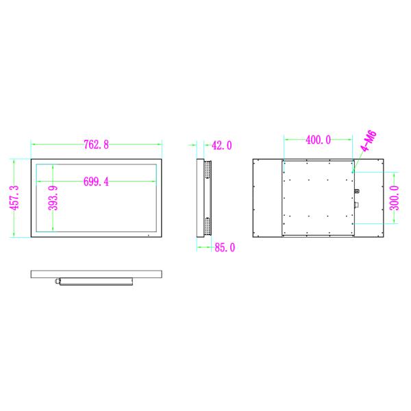 Signage Lcd 32inch цифров показывает ТВ полного солнечного света HD 1080P 2500nits Fanless читаемое на открытом воздухе