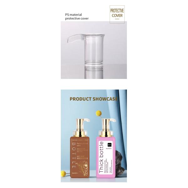 Frosted Airless Lotion Pump Bottles , Gold Lid Cosmetic Pump Dispenser