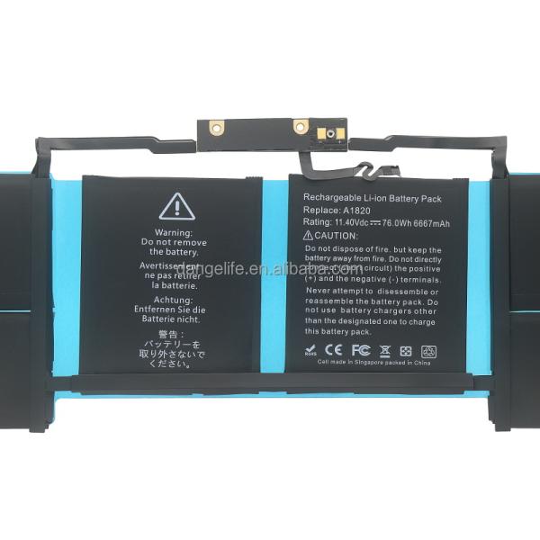 Factory OEM 6667mAh/76Wh Laptop Battery A1820 for Apple A1707 Macbook 2016 Year Macbook Pro 15 - A1820