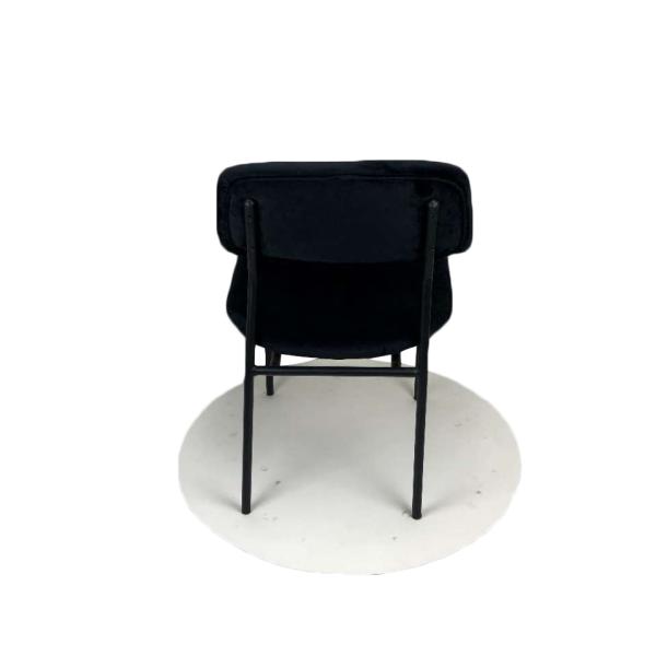 14KGS 770mm 0.12m3 Black Velvet Dining Chair