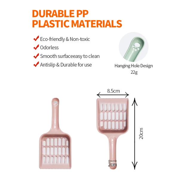 Pet Cleaning Supplies Waste Poop Scooper Cat Litter Scoop Individual weight 22g Convenient and Long-lasting