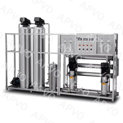 Machine de traitement de l'eau RO en acier inoxydable RO équipement d'osmose inverse 1T/H