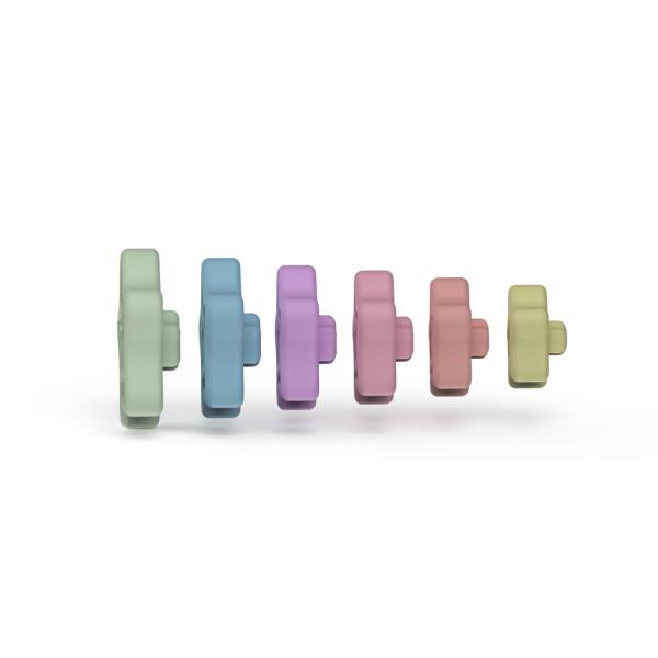 Star Colorful Tower 90mm Stackable Building Blocks Educational Fun Teeth