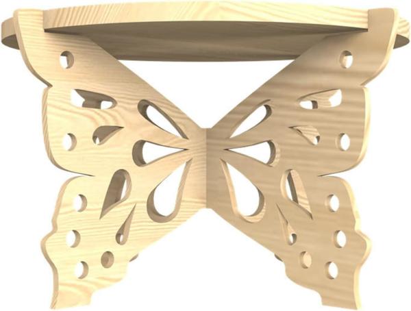 Customized Cake Stand Rustic Serving Platter Easy Clean Butterfly Shaped Base Decorative Wood Cake Holder Cake Rack