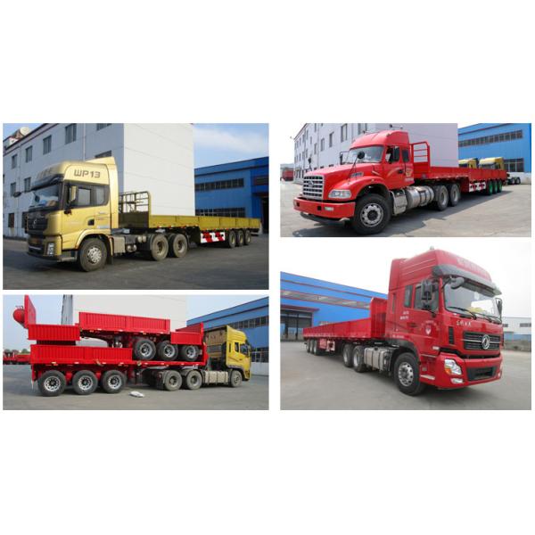 80T Load Capacity 3 Axle 40FT Container Side Wall Semi Trailer with Energy- LED Light