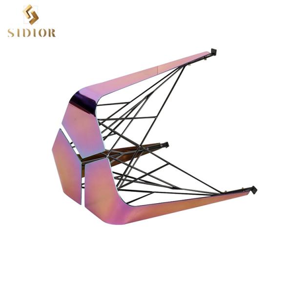 Original Design Modern Unique Stool Cafe Home Portable Dining Chair Stool Stainless Steel Colorful Stool