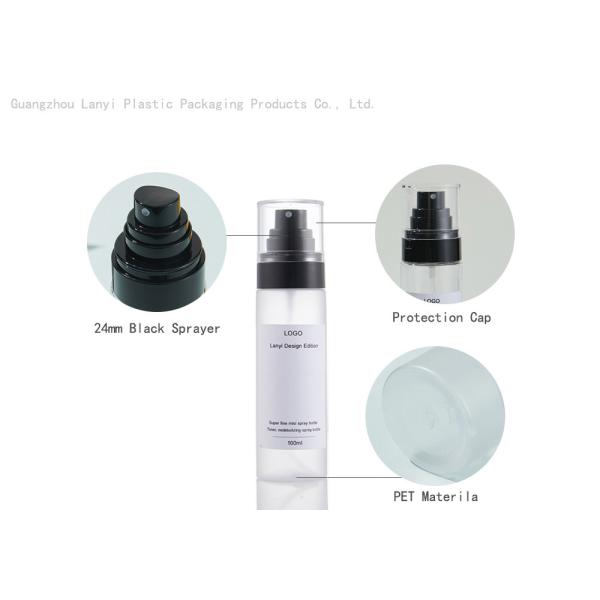 Flat Shoulder clear 3.38oz 4.05oz PET Plastic Spray Bottle