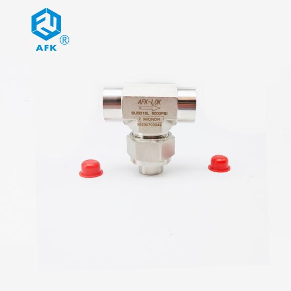 Female Thread Gas Line Filter 6000PSI Pressure Rating Stainless Steel SUS316