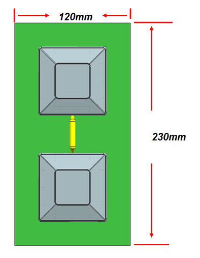 Multiple Colors HRA170 Resin 2 Cavity Mould Plastic Parts 2.5 Inch Base & Cap UV Protection