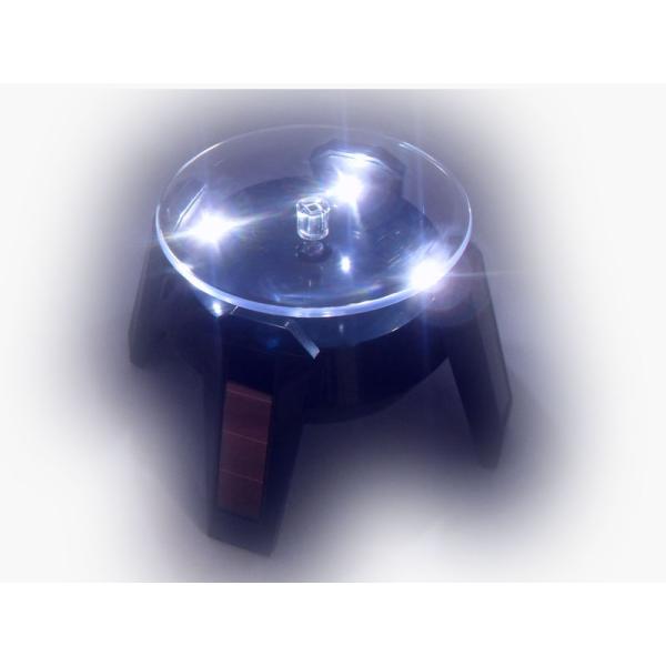 New designed Solar turntable display with white / black LED light