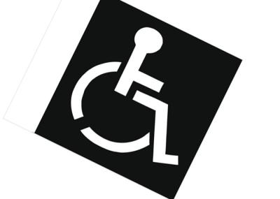 Wheelchair Handicap Symbol PVC Stencil Flexible And Sturdy Reusable Long Service Life