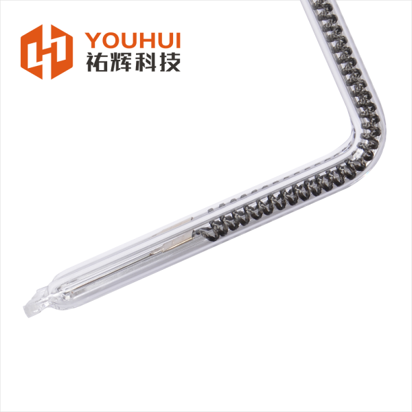 Carbon Z-type double tube medium wave infrared heating tube with 5000 hours lifespan quartz tube material and custom voltage wattage