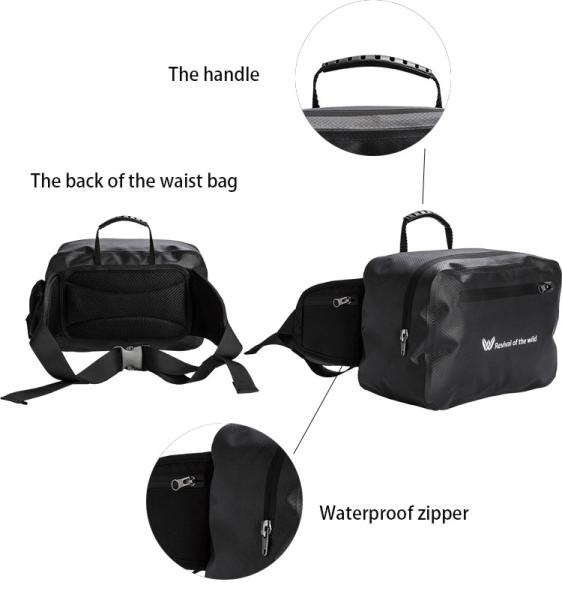 7L England Style Fanny Pack Waterproof  Waist Bag
