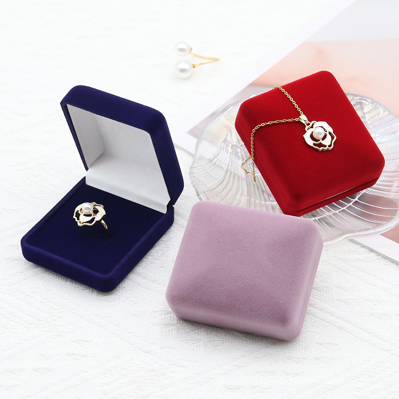 Multiple Sizes Stylish Velvet Jewelry Box Set For Necklace Earrings Pendant