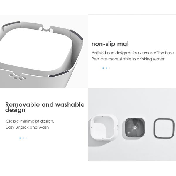 Hair Bowl Floating Water Dog Cat Bowl  Plastic Splash-proof Wet Mouth for Other Pets