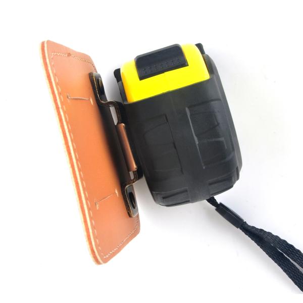 Tela de medição de metal durável de couro real para cinturão de medição de fita holster cor de bronze