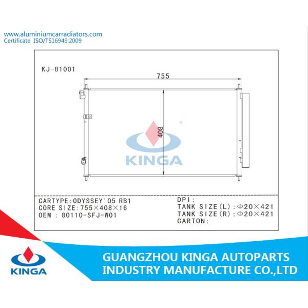 OEM 80110 - SFJ - WO1 Aluminum Toyota Car Condenser For ODYSSEY 2005 RB1 Air Conditioning