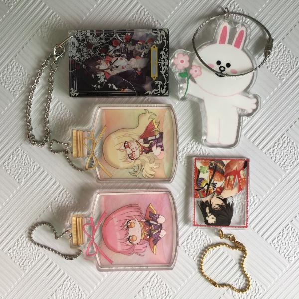 Wear Resistant Anime Acrylic Keychain Custom Acrylic Keyrings 3mm Thickness