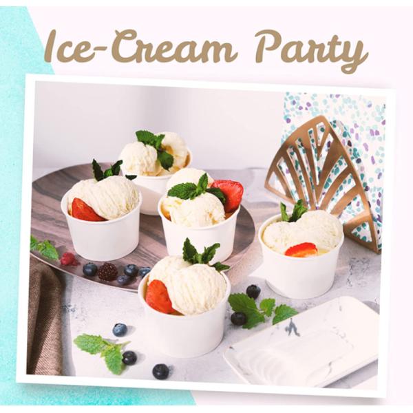 Biodegradable устранимая подгонянная крепкая плошка для супа белой бумаги для холодной горячей еды