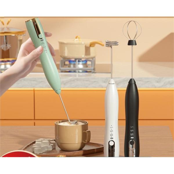 Electric Frother Mini Handheld Wireless Milker Coffee Electric Mixer Egg Beater
