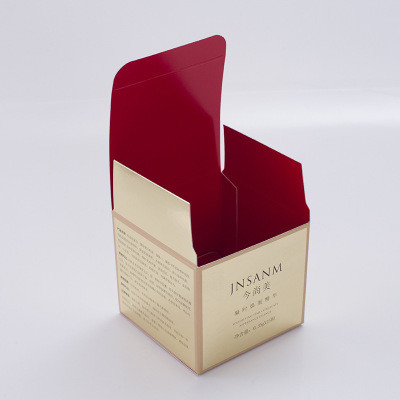 Gold Papercard Glossy Surface Small Cosmetic Boxes CMYK Printing