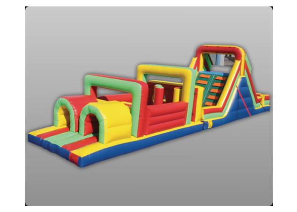 Giant Inflatable Outdoor Play Equipment , Tunnel Obstacle Course For Amusement Park