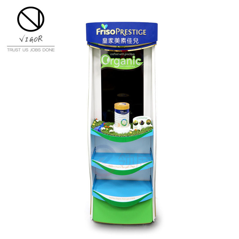 Eco-Friendly Display Rack for Chewing Gum and Canned Food Customized Round Design