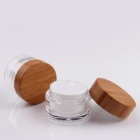 cosmétique en bambou de 20g 30g 50g empaquetant le pot cosmétique en verre vide