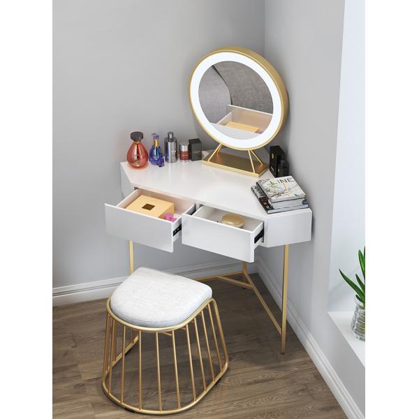 Colorful Small Corner Modern Wood Dresser Bedroom Use LED Mirror