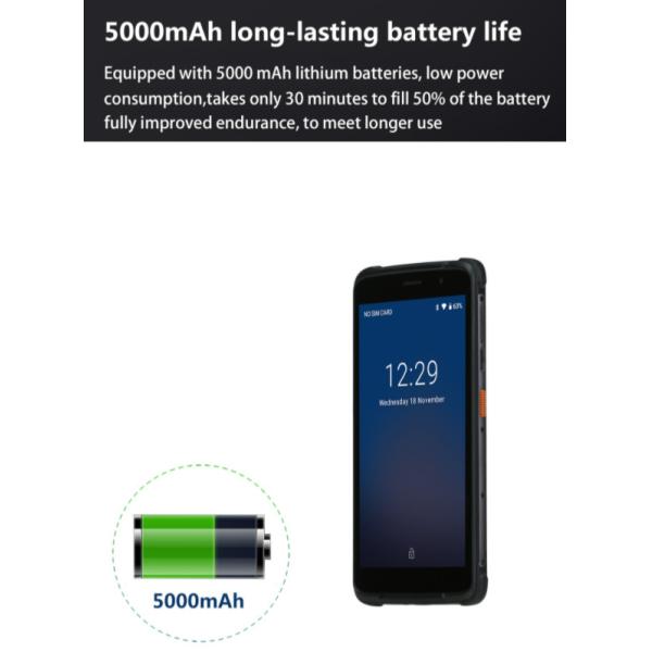 Android 8.1 Handheld Data Collector Barcode Scanner With Display Screen