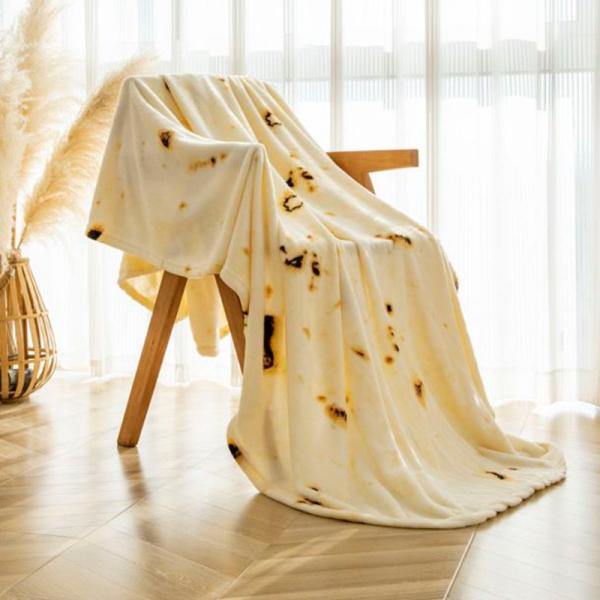 60 X 80Inch  Burritos Tortilla Wearable Hooded Blanket