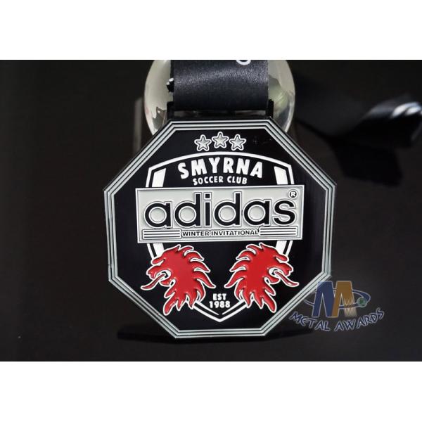 Metal Material Custom Sports Medals Personalized Medallions With Adidas Logo
