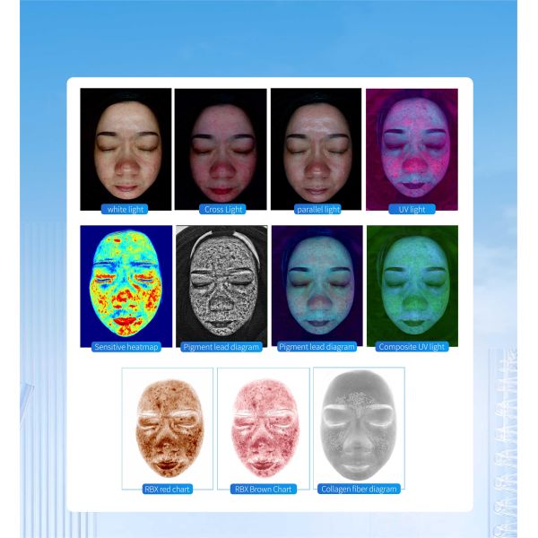 9 Spectrum 36 Millions Pixels 3D AI 2 In 1 Scalp Examination Facial Analyzer Machine