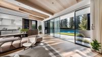 Porte coulissante en aluminium commercial sur mesure Porte coulissante en verre étanche