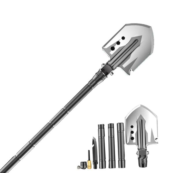 Straight Handle Multipurpose Camping Shovel , Lightweight Multi Use Camping Shovel