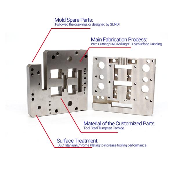 Металл высокой точности штемпелюя части, меля прессформа впрыски покрывает OEM