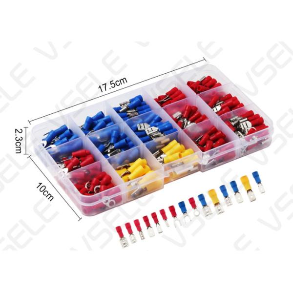 Cable Lugs Assortment Kit Wire Flat Female And Male Insulated Electric Wire Cable Connectors Crimp Terminals Set Kit