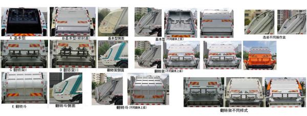 Vehículo de transporte de compresión eléctrica Dongfeng Recogida de residuos Compactor de basura Camión