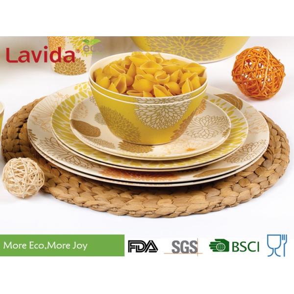 Popular Latest Design Bamboo Fiber Dinnerware Heat Resistance For BBQ Camping
