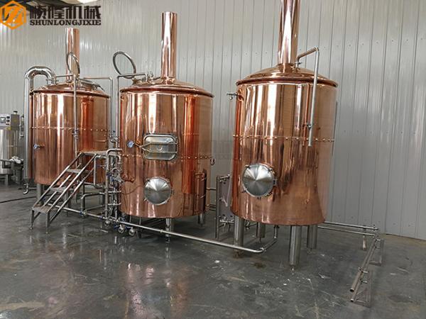 10HL Red Copper Beer Brewing Kit , Electric / Steam Heated Beer Fermentation Equipment