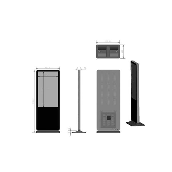 Lcd Double Touch Screen Outdoor Digital Signage Displays For Advertising