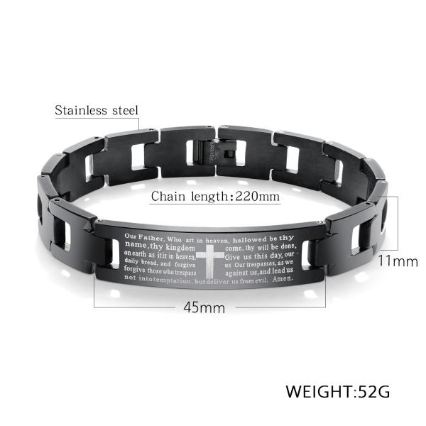 European Style Stainless Steel Bracelets for Men Bible Characters and OEM/ODM Options